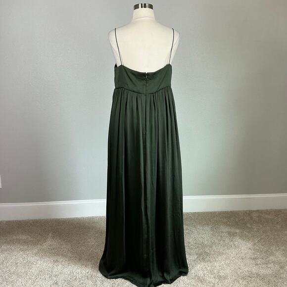 Sachin & Babi Chiffon Long A-Line Maxi Evening Gown Green Size 20W Formal Dress - Picture 5 of 10
